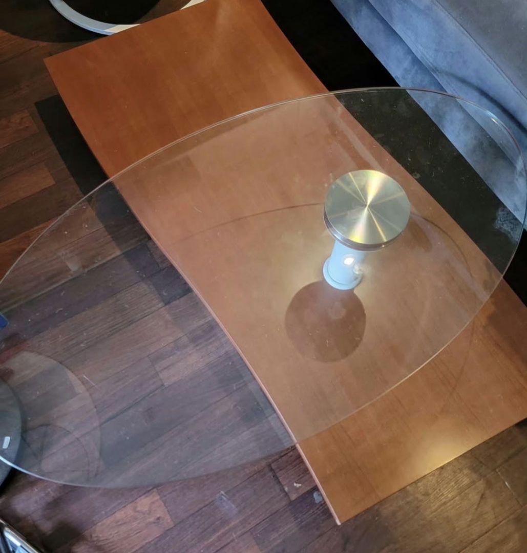 ガラスセンターローテーブル