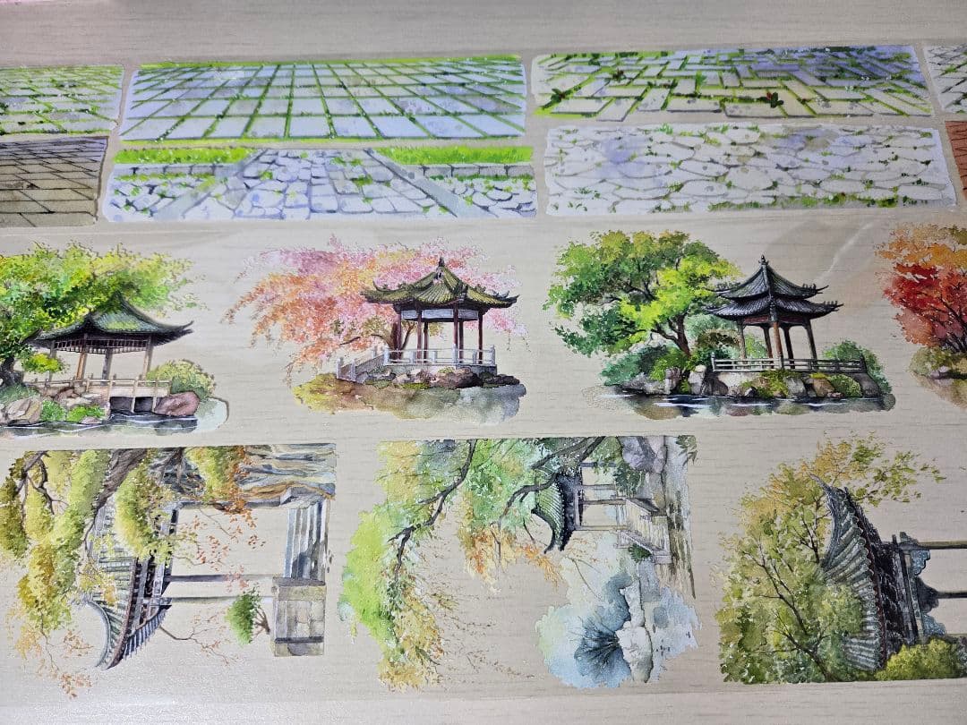 ナンさん　海外マステ　装飾　風景　背景　雲　PETマステ　まとめ売り