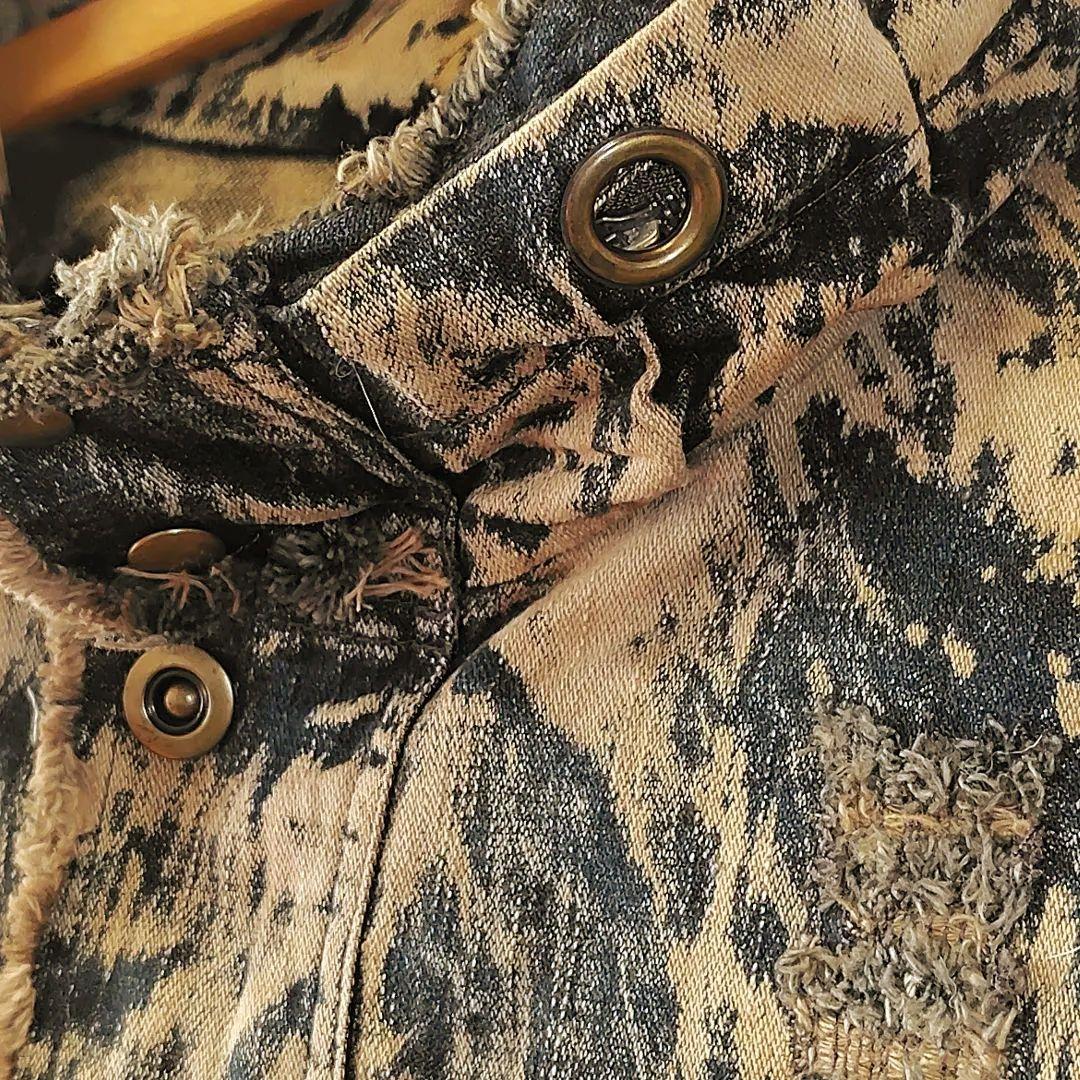 Archive ブリーチ＆グランジ加工ハトメ付きデニムジャケット 00s y2k