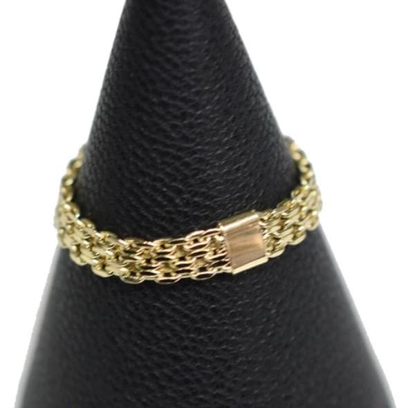 18金 【ビスマルクチェーンリング 13号】イエローゴールド 刻印入 新品！