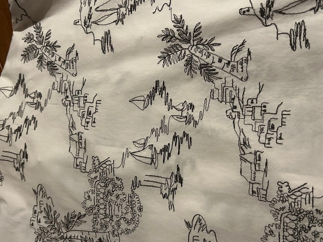 GALERIEVIE 刺繍長袖シャツ 白