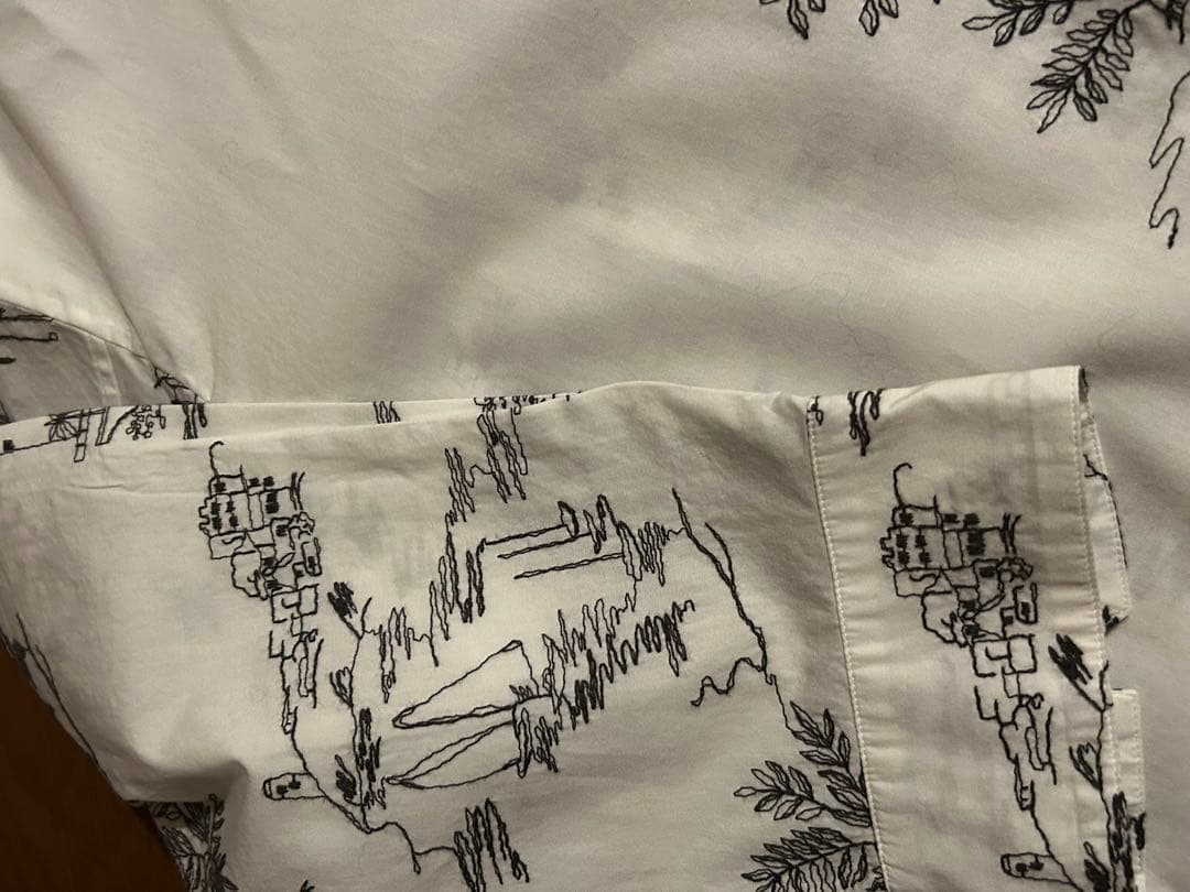 GALERIEVIE 刺繍長袖シャツ 白