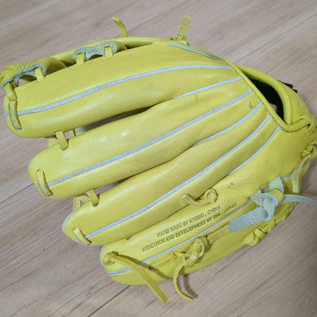 少年軟式野球グローブ イエロー