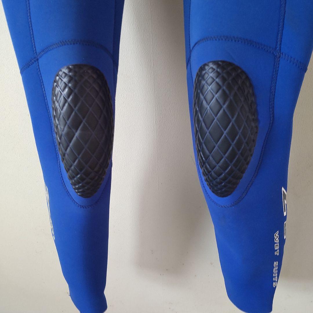 中古品　ZERO ジャージフルスーツ（ブルー☓白） バックジップモデル