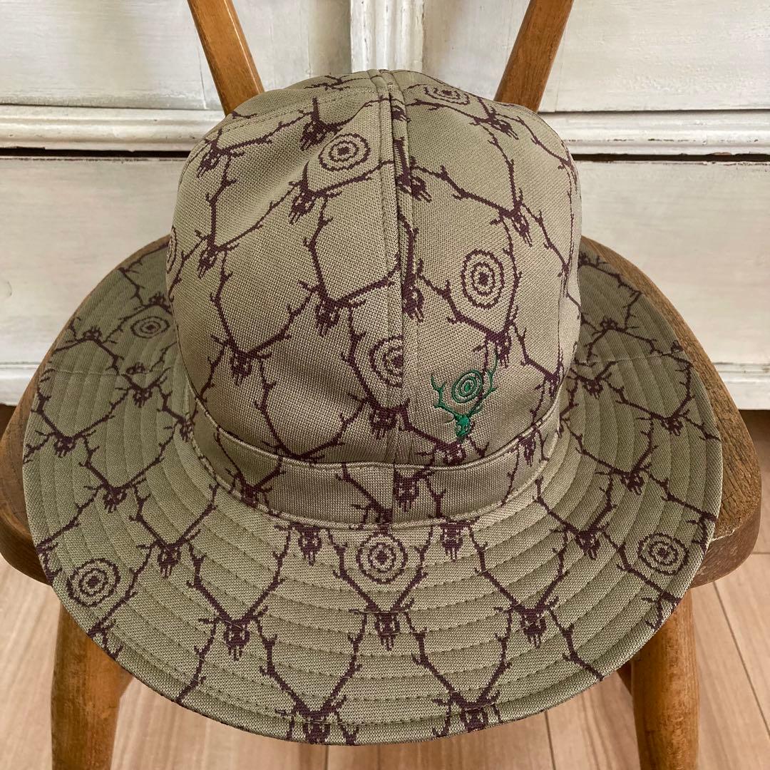 美品 South2 West8 ハット L ベージュ 総柄