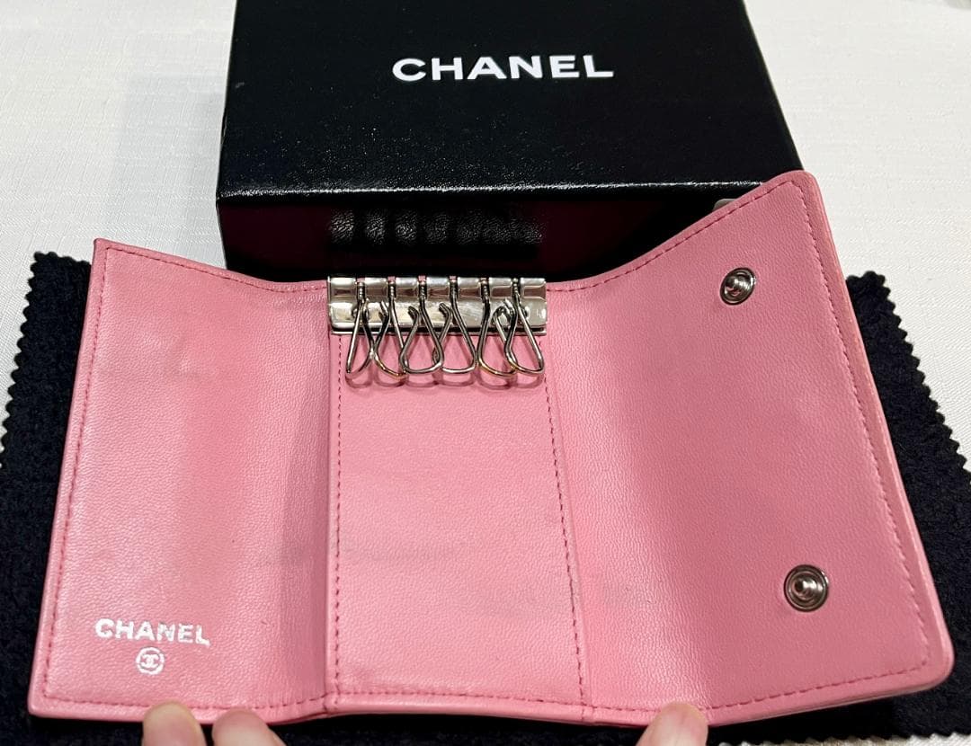 CHANEL シャネル　キーケース　カメリア　ピンク　正規品