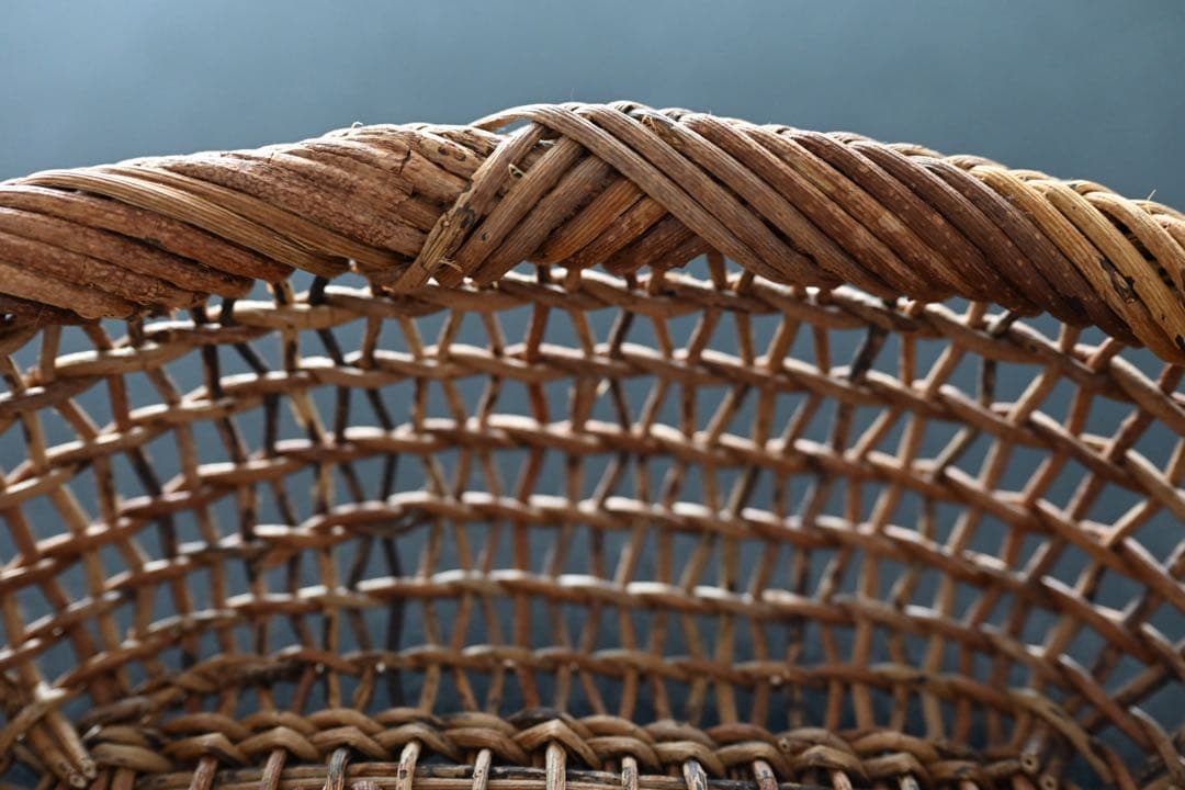【中川原信一】あけび籠 パン籠 平籠