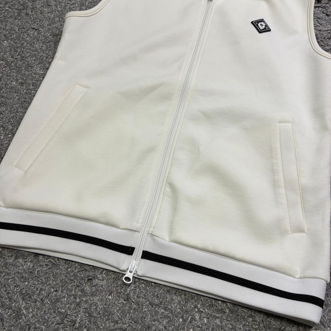 【美品】V12 ヴィトゥエルヴ LINE HOODIE VEST ホワイト M