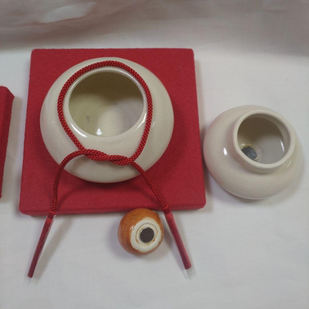 万年鏡餅「陶器」橙付き大タイプ馬の干支置物