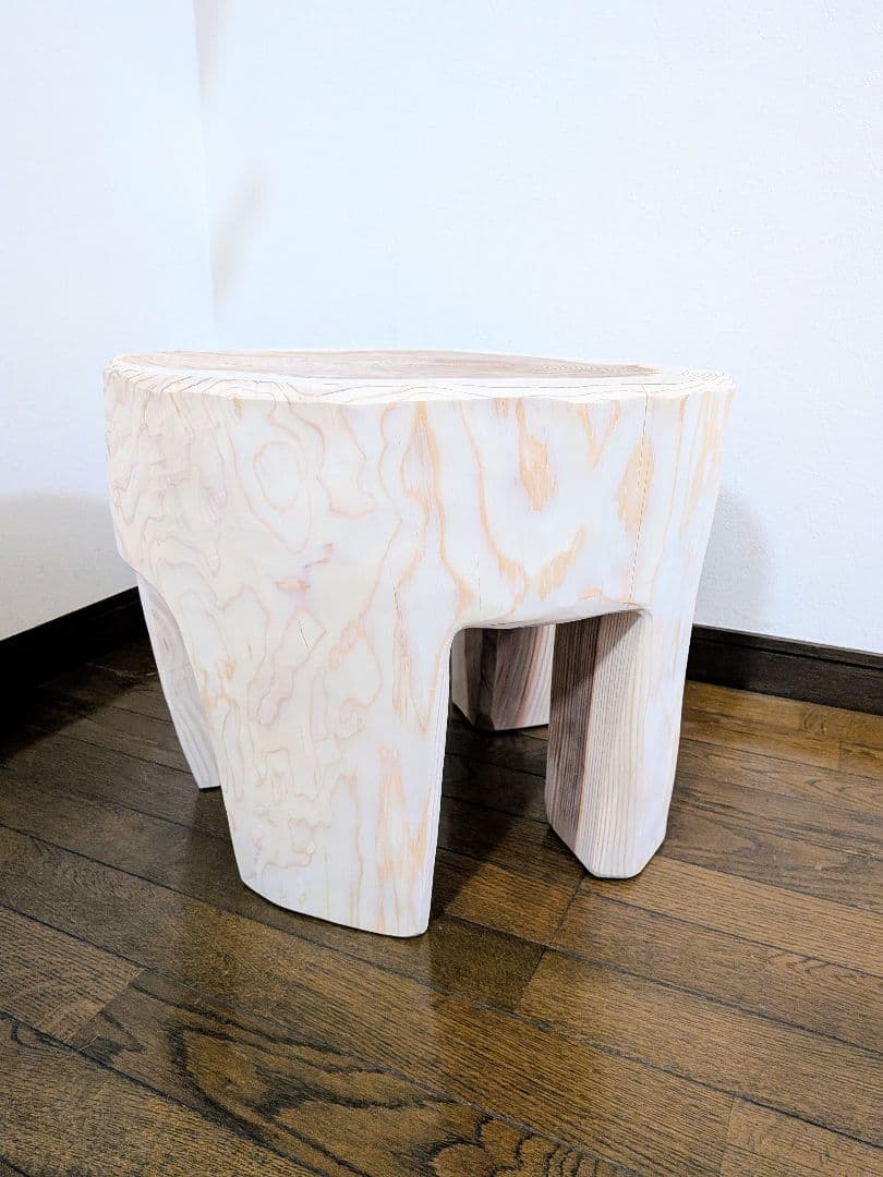 丸太スツール　丸太サイドテーブル　スギ