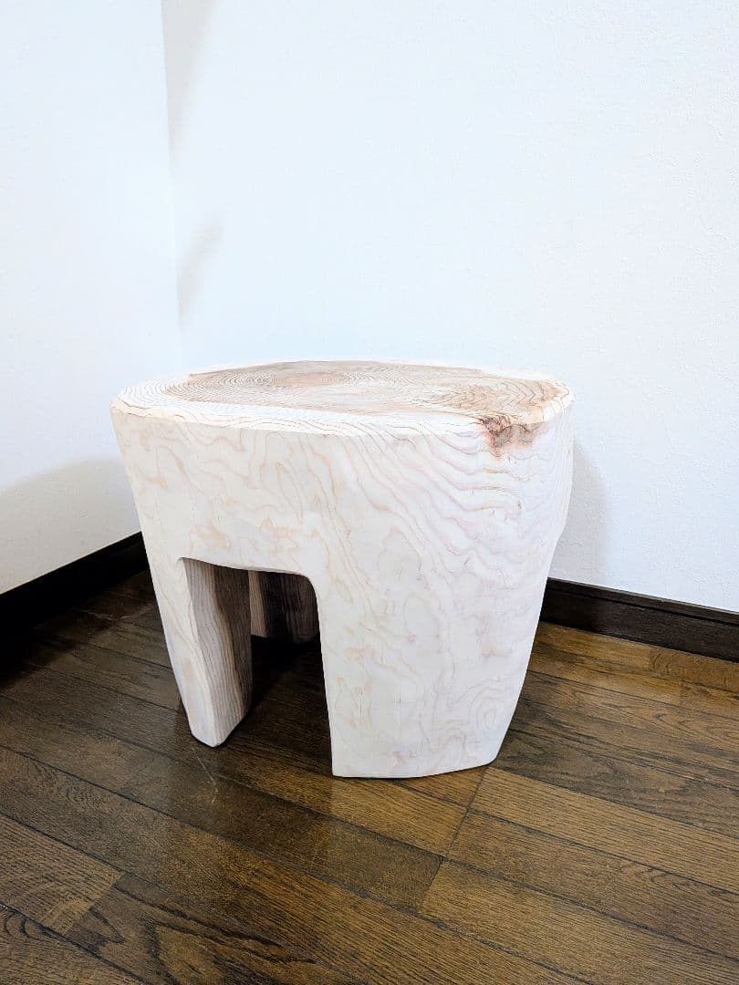 丸太スツール　丸太サイドテーブル　スギ