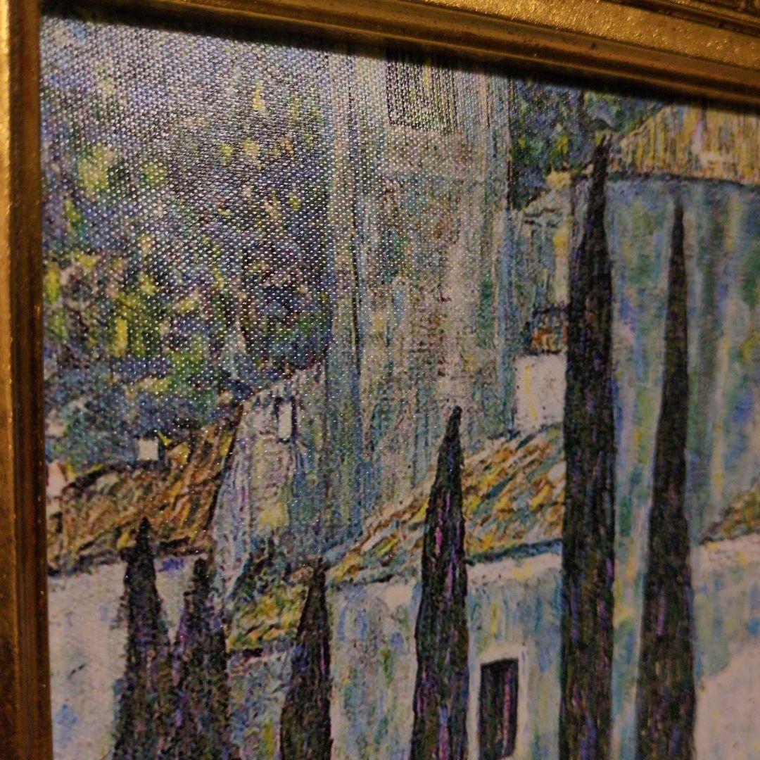 クリムト　油彩画 金色フレーム付き