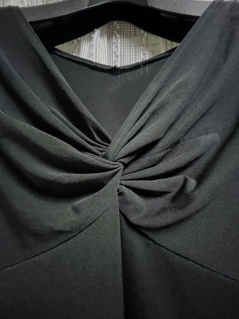 【美品】未使用に近い！社交ダンス　袖シフォン使いトップス