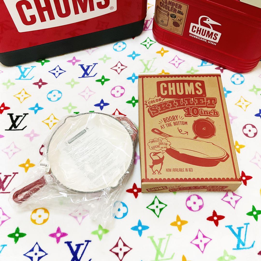 CHUMS‪‪カラースキレット10インチ レッド フライパン