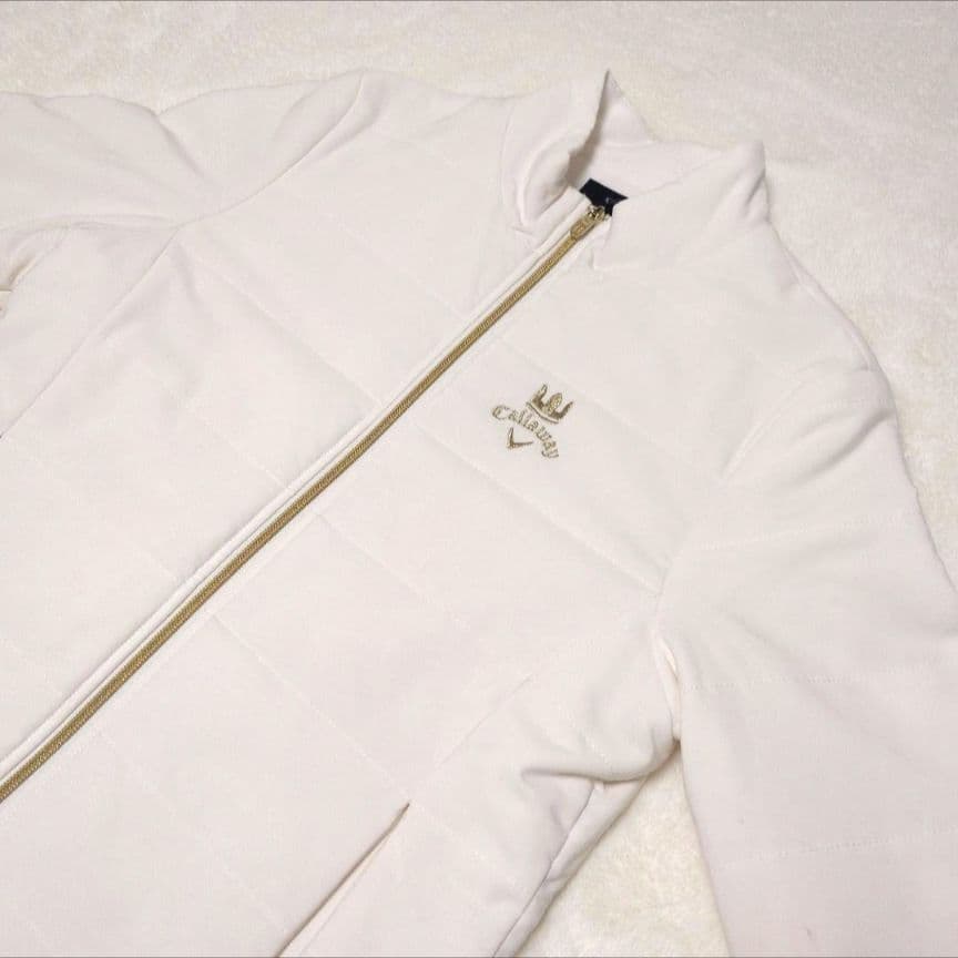 河本結プロ♡Callaway 裾フリル付き ジャケット Lサイズ 美品♡防寒
