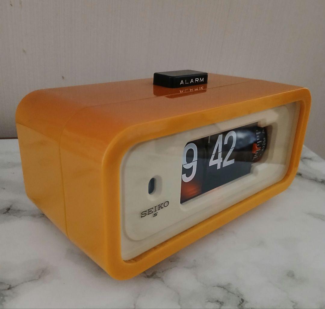 SEIKO パタパタ時計 DP666T黄色 昭和レトロ 50/60Hz