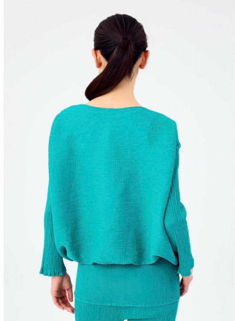 トップス me ISSEY MIYAKEBALLOON SEE-THROUGHCREPE