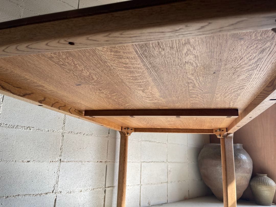 美品　希少　日進木工　天然木オーク無垢材　ヴィンテージ　ダイニングテーブル