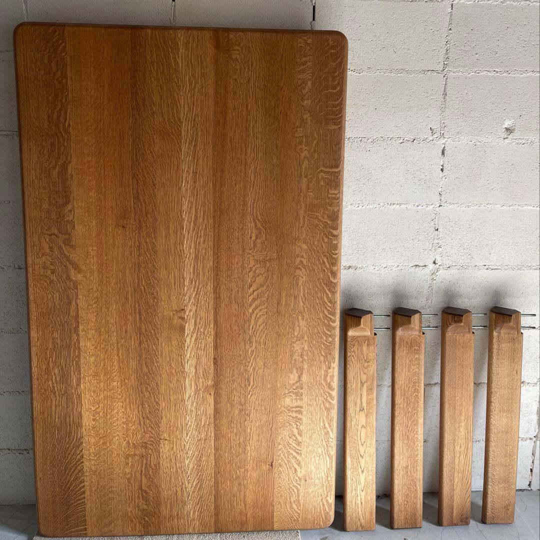 美品　希少　日進木工　天然木オーク無垢材　ヴィンテージ　ダイニングテーブル