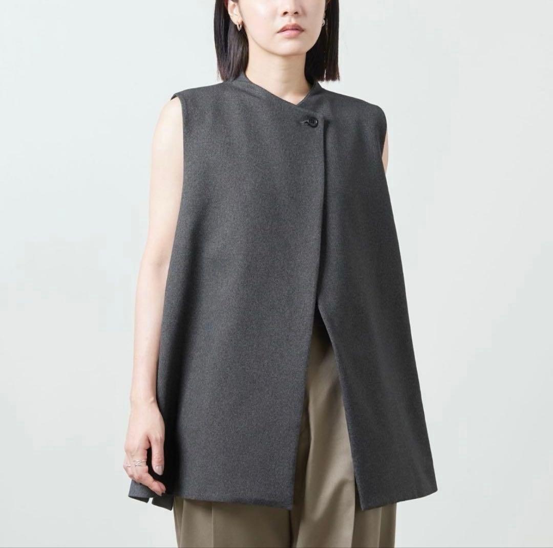 タグ付き未使用 マルゥユナイテッドアローズ ウエストベルトジレ ダークグレー