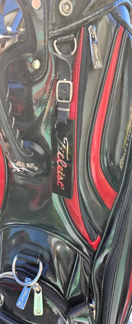 Titleist 9.5型3点式エナメルキャディバッグ&3点ヘッドカバーセット