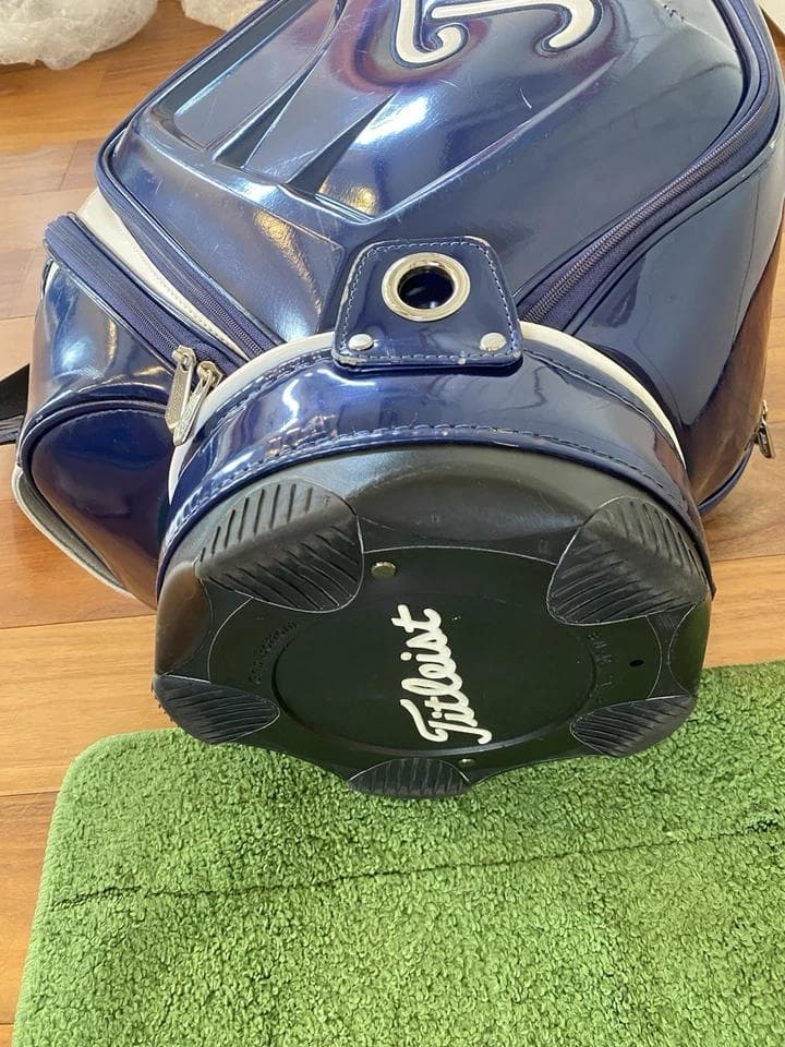 タイトリスト エナメル ネイビー/ホワイト カートバッグ ゴルフ キャディバッグ