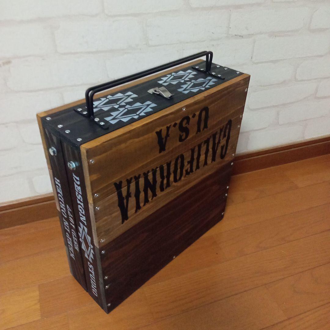 【ハンドメイド】男前折り畳みローテーブル・フォールディングテーブル