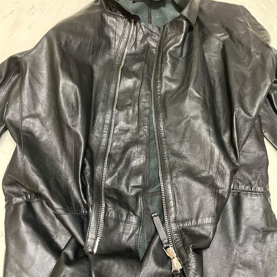 ERMANNO SCERVINO レザージャケット 50 L 黒 本革