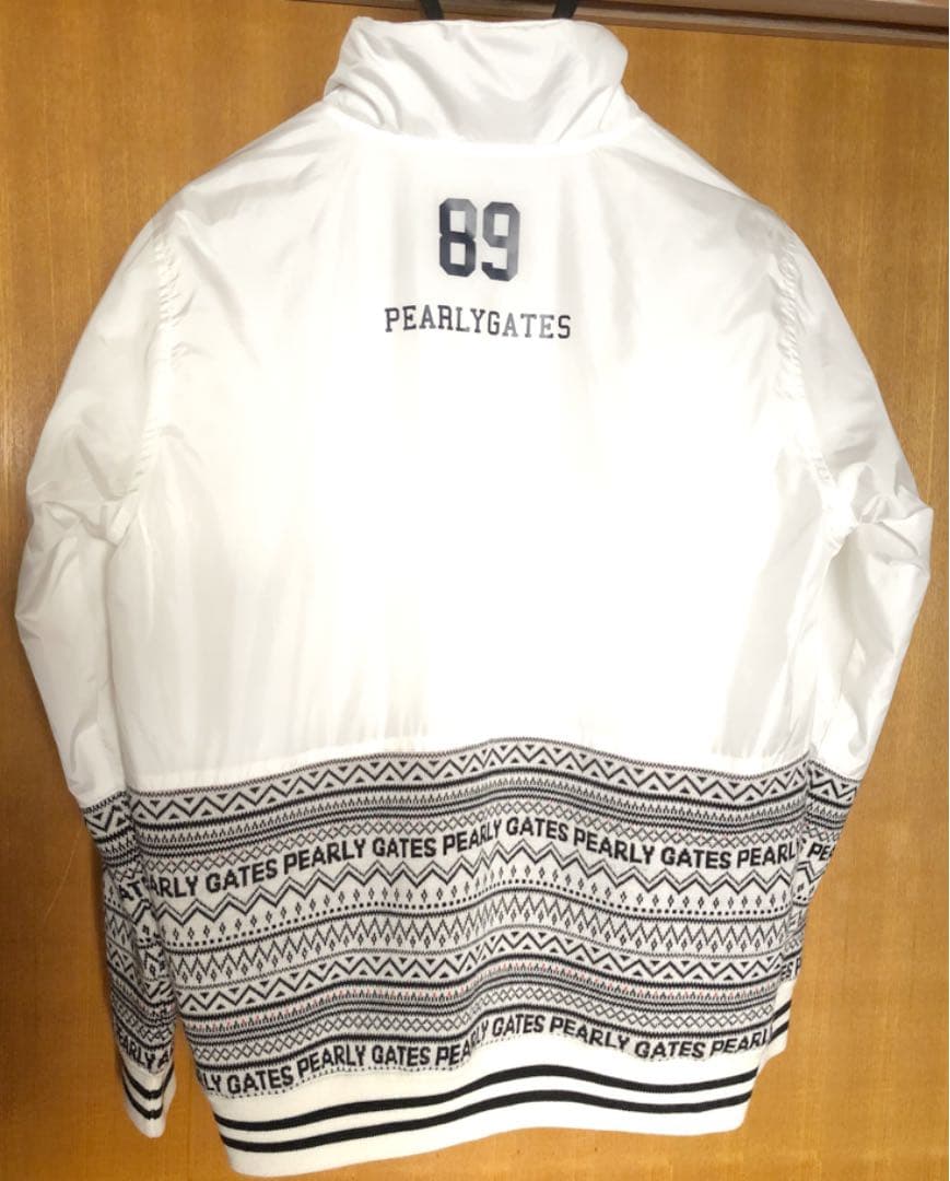 パーリーゲイツ ノルディック柄ジャンバー　白　サイズ1