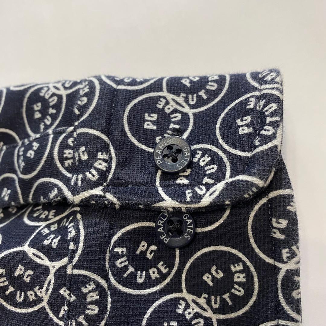 PEARLY GATES パーリーゲイツ プルオーバー シャツ 長袖 ポロ 総柄