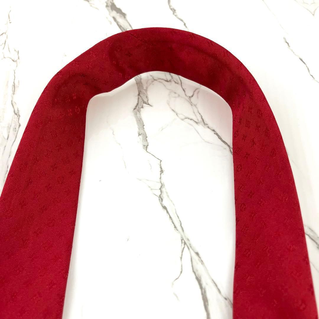 みな　現行品　ルイヴィトン　ネクタイ　ネオモノグラムミッシム　ソリッド　レ