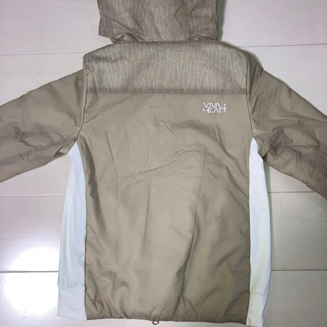 ビバハート　ゴルフアウター パーカー　撥水中綿フードブルゾン　ベージュ　S