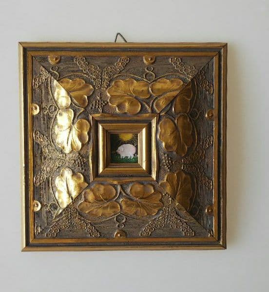 Hiro額２点「ピンクのこぶた」「晴れた日」