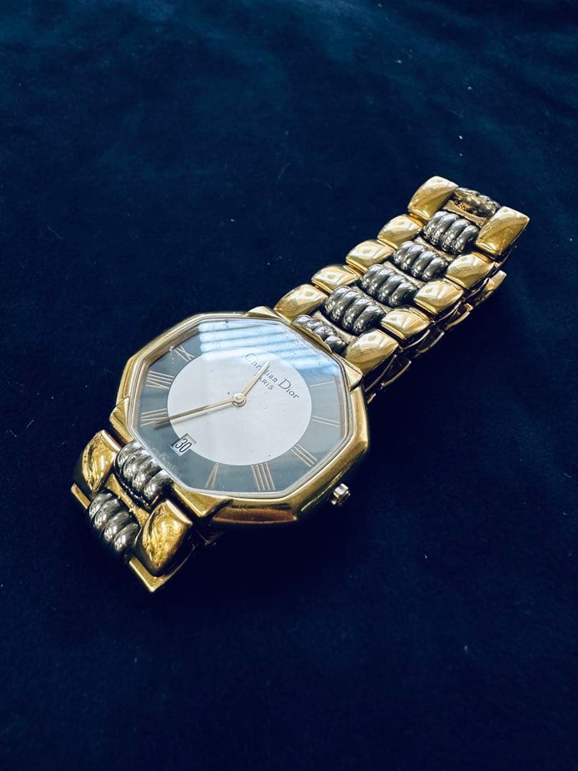 Christian Dior オクタゴン 腕時計 D45-134 不動品