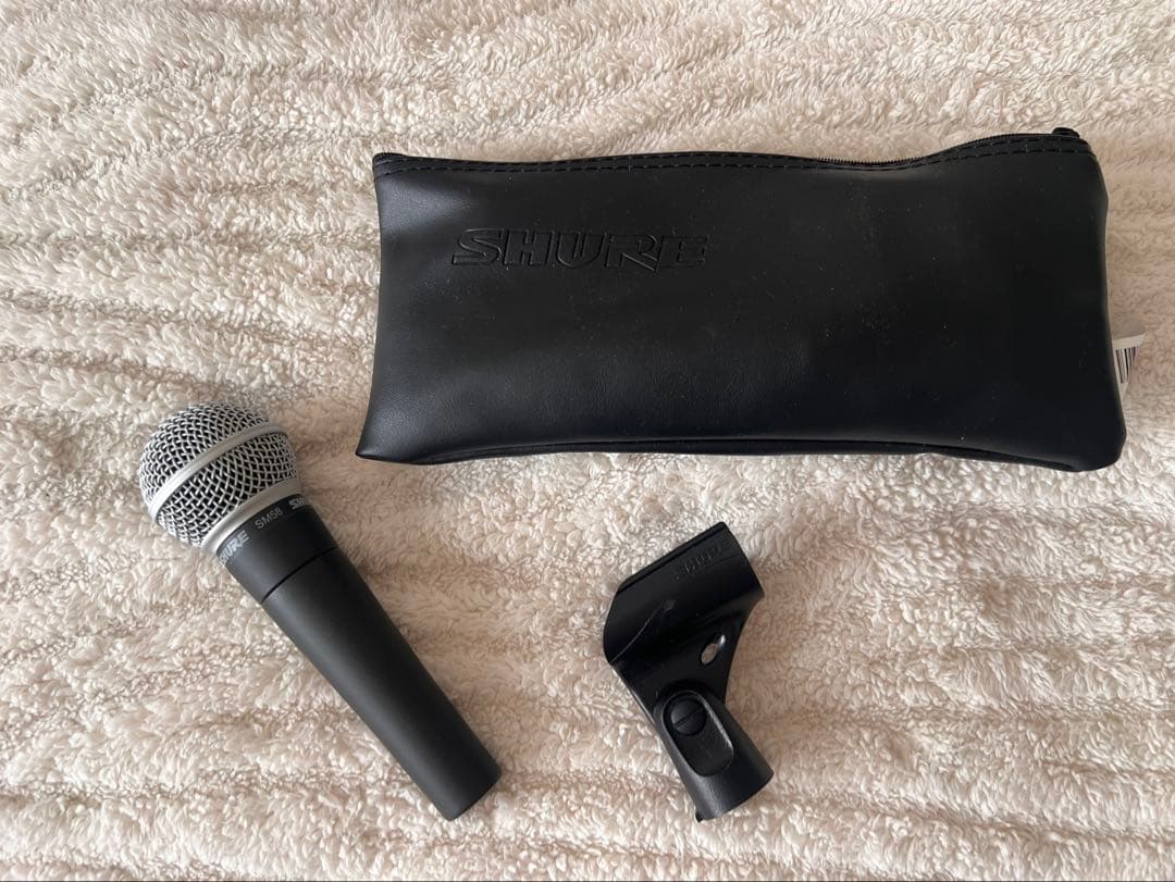 SHURE SM58ダイナミックマイク マイクホルダー付き