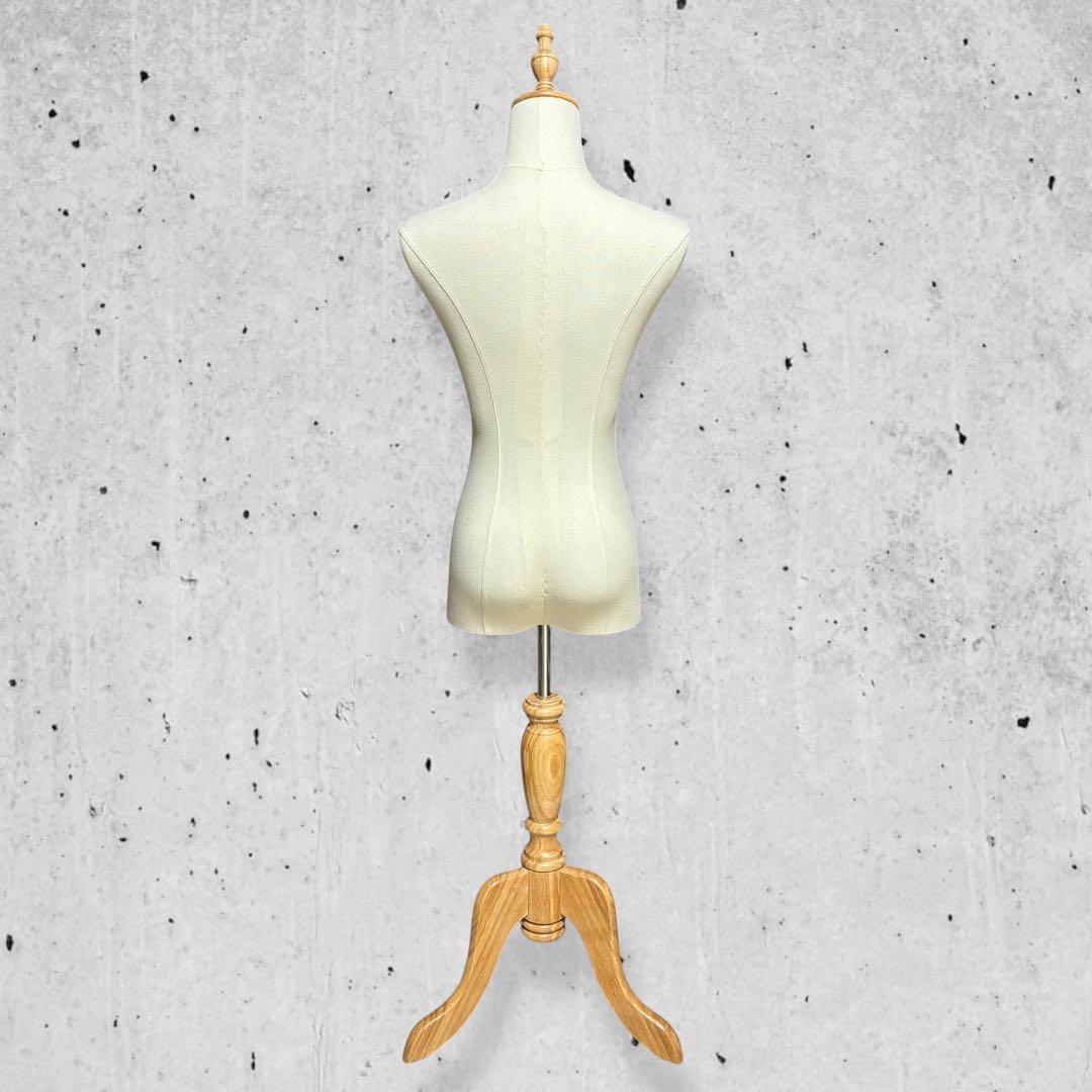 美品2WAYリネン布製マネキントルソー型木製スタンド9号調節可life_mart