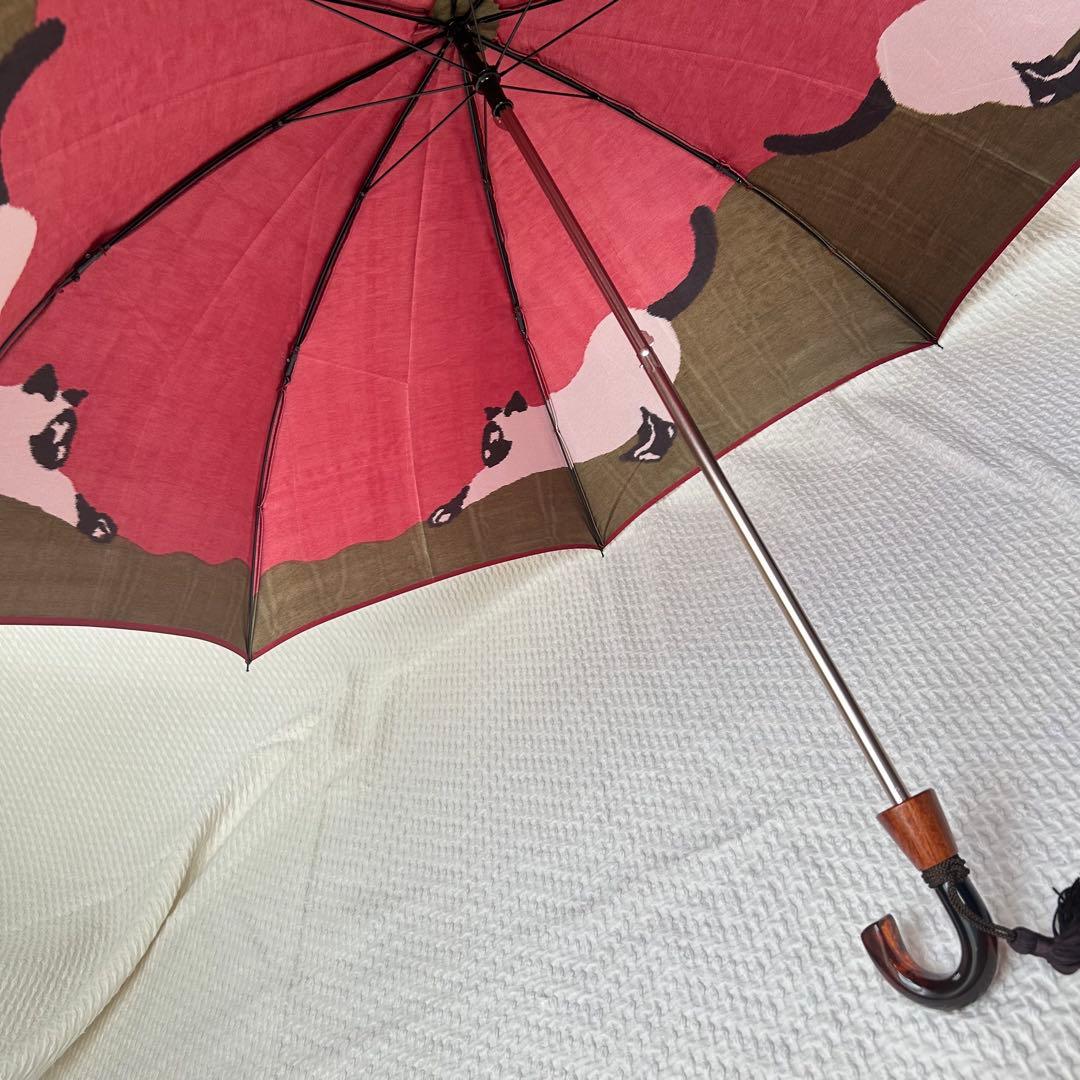 Mont Blanc モンブランヤマグチ 高級美術洋傘 裏ほぐし織り　猫　日本製