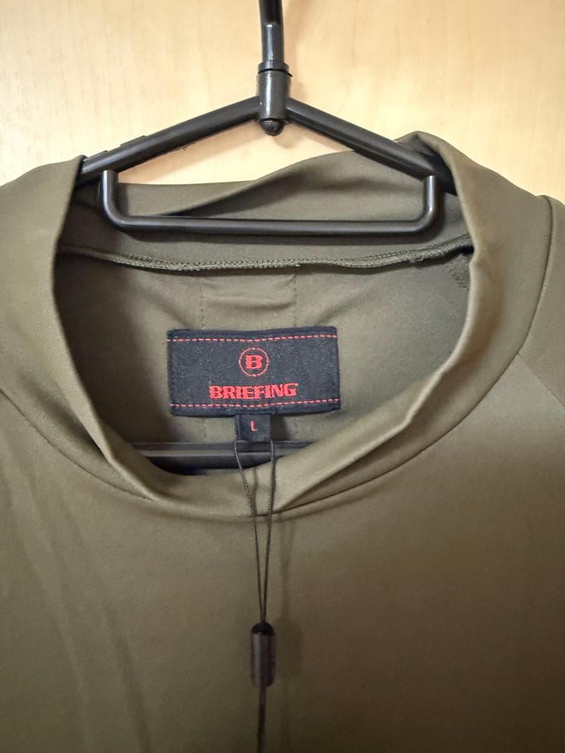 【新品】ブリーフィング／ハイネック／モックネック／長袖／カーキ／L