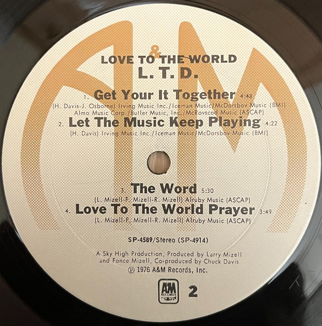 L.T.D. Love to the World USオリジナル