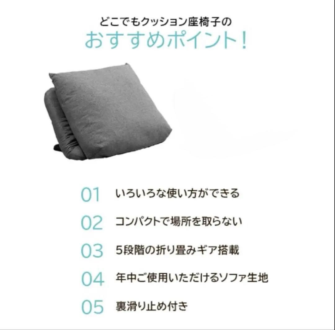 【美品】どこでもクッション 2個セット ロジャー グレー 背もたれ 座椅子