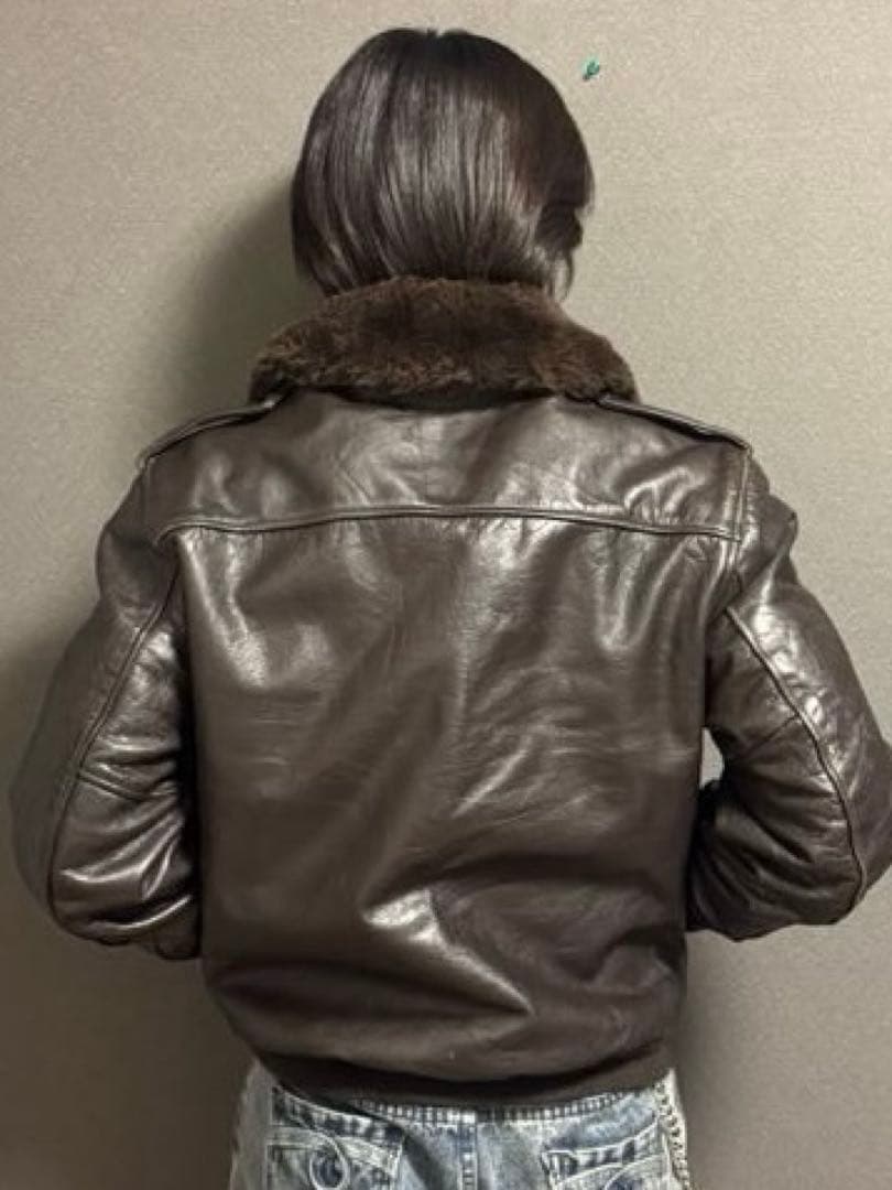 80年代 レザージャケット フライトジャケット 古着