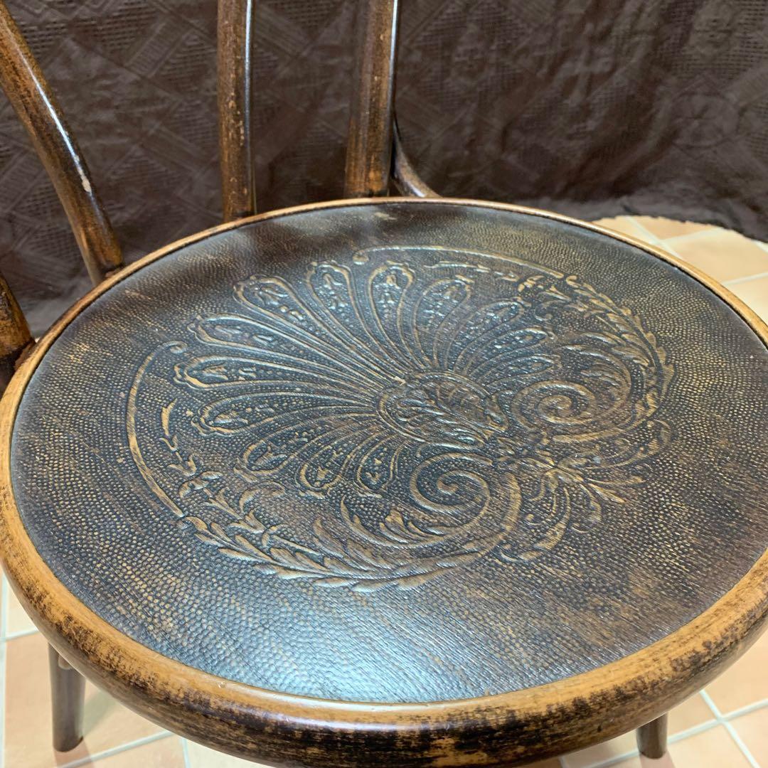 【希少】TON社製 2脚セット ベントウッドチェア アンティーク 曲げ木 チェア