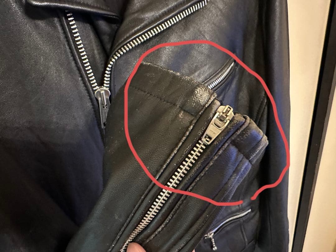 JACKROSE ダブルライダースジャケット 本革　ブラック 表記サイズ6