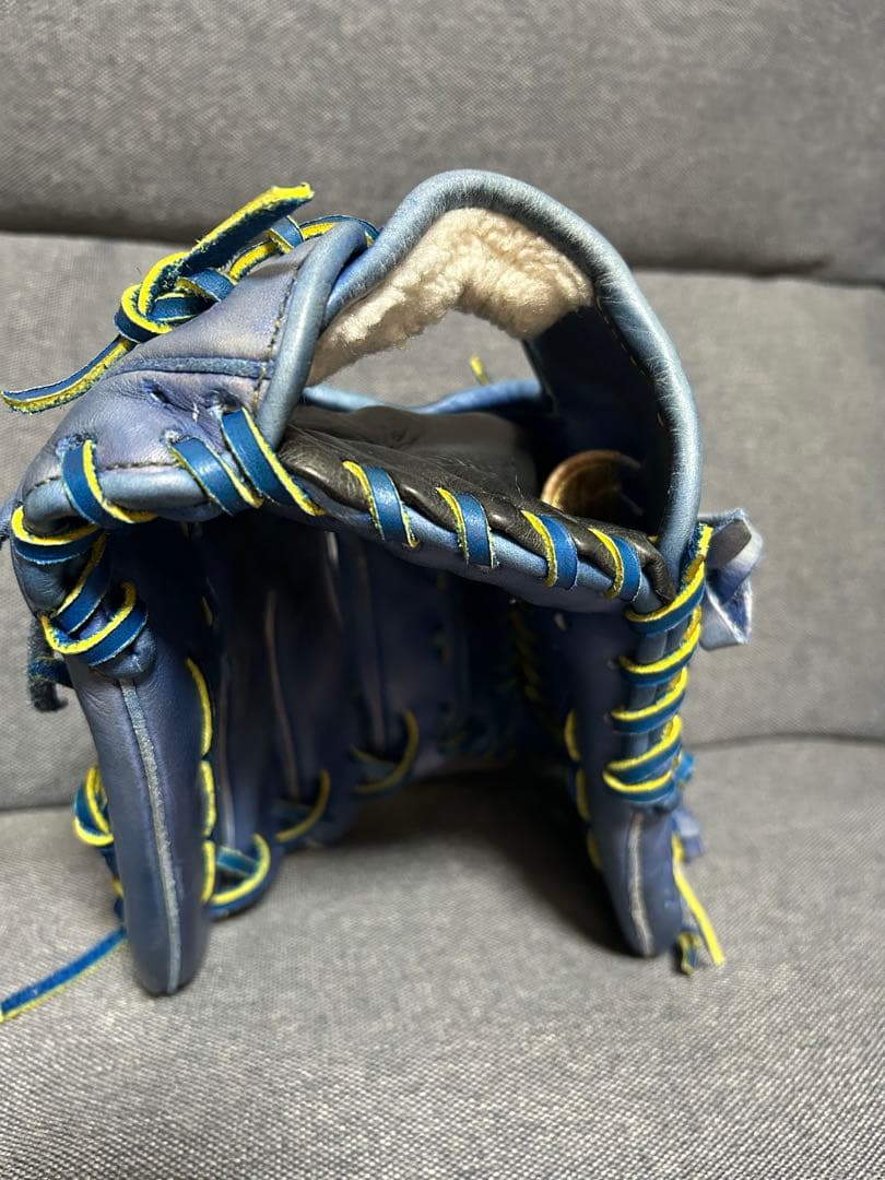 NIKE 硬式グローブ 青 nike pro 2005 激レア 紐交換 中古
