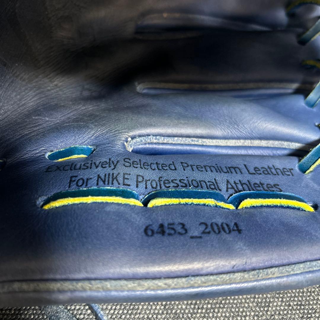 NIKE 硬式グローブ 青 nike pro 2005 激レア 紐交換 中古