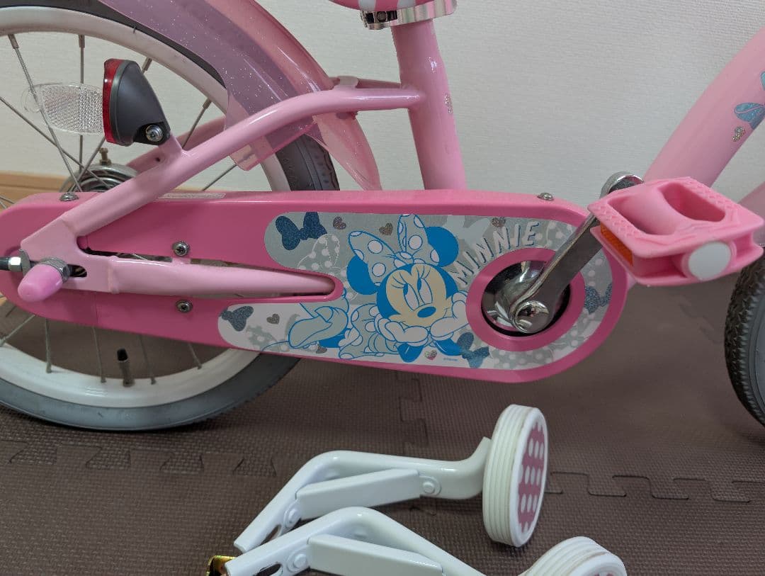 ミニーマウス デザイン 子供用自転車 ピンク