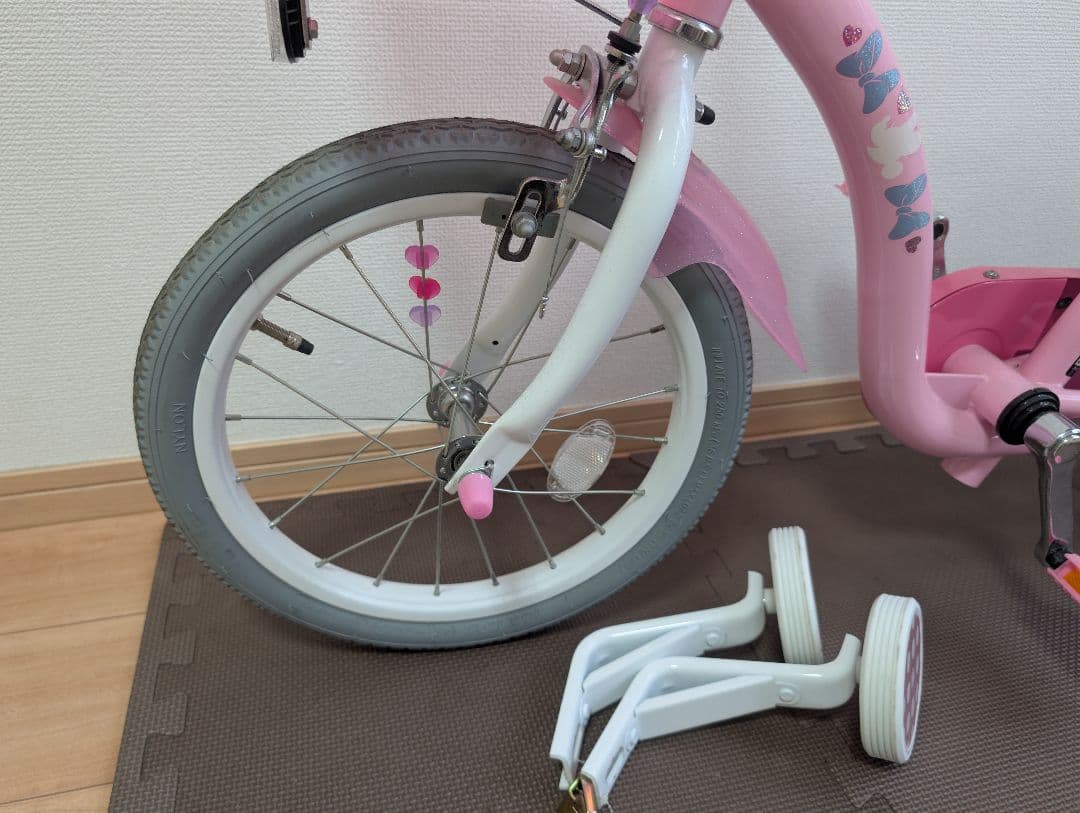 ミニーマウス デザイン 子供用自転車 ピンク