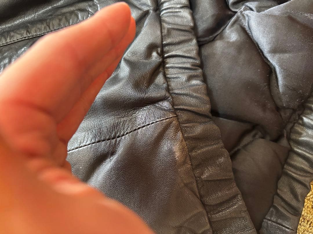 ぴ*ん様 Eddie Bauer 80年代 レザーダウンジャケット