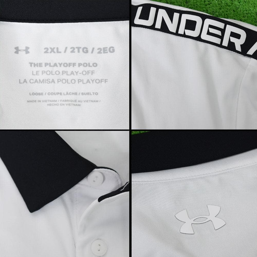 大きいサイズ/アンダーアーマー ポロシャツ【ホワイト/３L】新品！