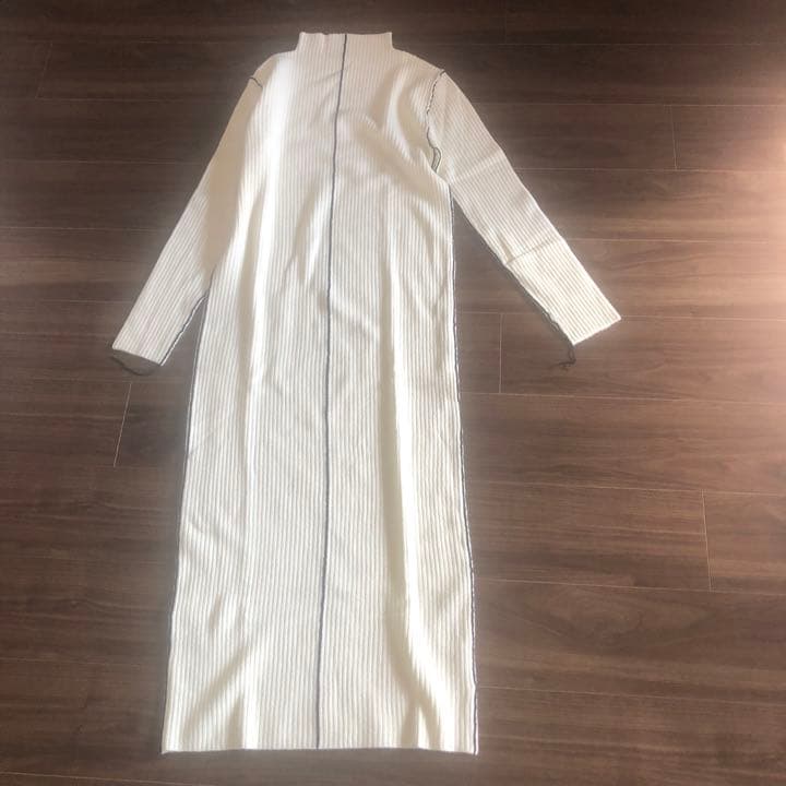 loungedress ニット ワンピース ロング マキシ リブ センターライン